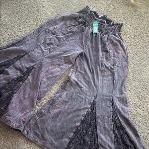 Women's Purple Flare Pants